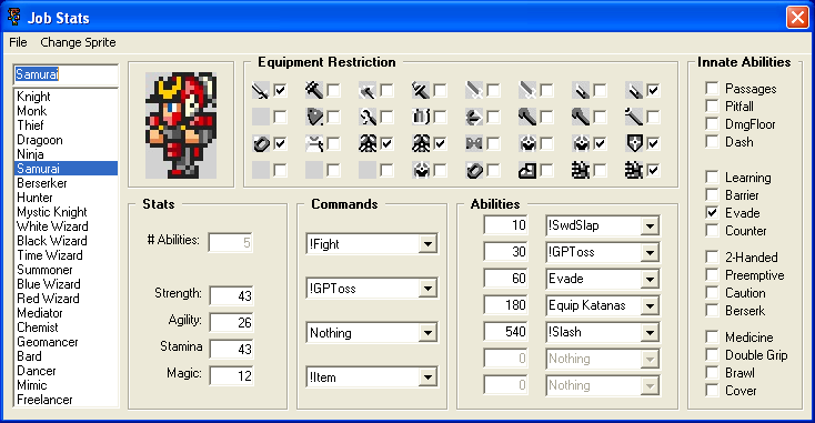 Final Fantasy V Editor